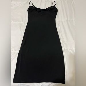 Forever 21: black midi dress in size small